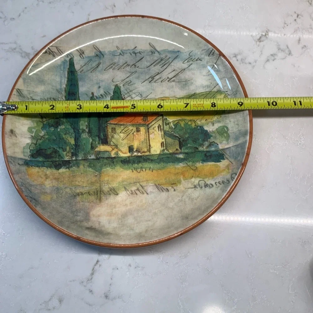 Williams Sonoma Paysage Italy Ceramic Pasta Bowl Plate 9”​